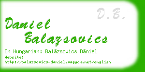 daniel balazsovics business card