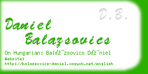 daniel balazsovics business card